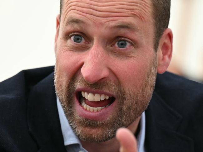 BIRTLEY, TYNE AND WEAR - OCTOBER 3: Britain's Prince William, Prince of Wales gestures as he takes part a round table discussion during a visit to Birtley Community Pool to celebrate its reopening and highlight the importance of access to swimming on October 3, 2024 in Birtley, Tyne and Wear, United Kingdom. (Photo by Oli Scarff-WPA Pool/Getty Images)