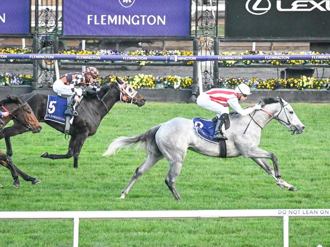 Right To Party ridden by Jye McNeil wins the Creswick Sprint Series Final at Flemington Racecourse on July 06, 2024 in Flemington, Australia. (Photo by Reg Ryan/Racing Photos via Getty Images)