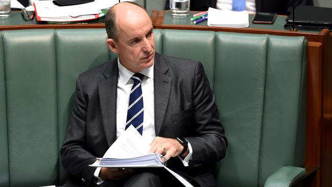 Fadden MP Stuart Robert in question time yesterday at Parliament House.