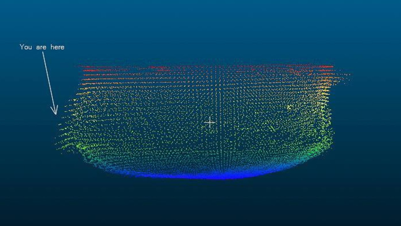 The voyage meant scientists could construct a 3D map of the hole. Picture: Thomas Bodhi Wade/Aquatica Submarines