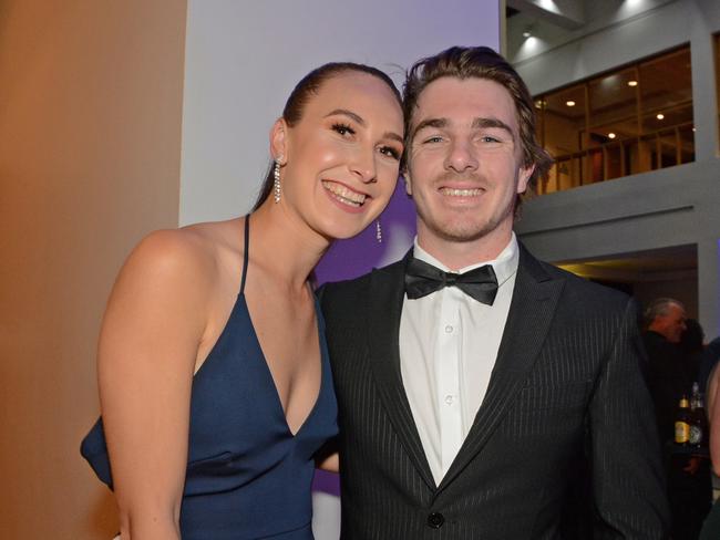Paige Markey and Corey Russell at Gold Coast Titans Awards night at QT Resort, Surfers Paradise. Picture: Regina King