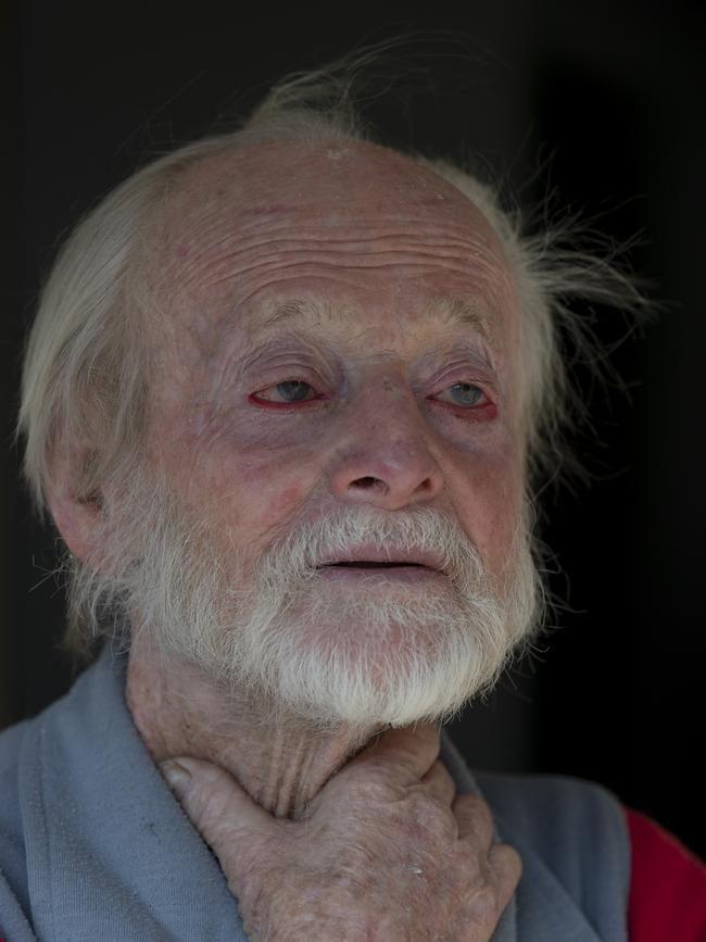 Andrew Mackenzie suffering from smoke inhalation. Picture: Brook Mitchell/Getty