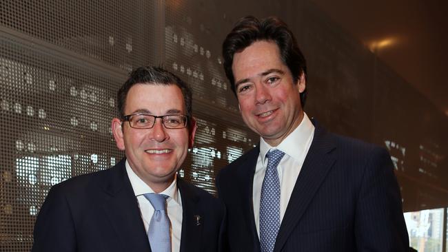 McLachlan pictured with Premier Dan Andrews. Julie Kiriacoudis