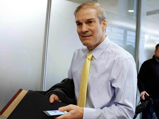 WASHINGTON, DC - FEBRUARY 21: Rep. Jim Jordan (R-OH) arrives for a closed-door deposition with the House Oversight Committee at the Thomas P. O'Neill Jr. Federal Building on February 21, 2024 in Washington, DC. Members of the committee are interviewing James Biden, a consultant and brother of U.S. President Joe Biden as part of the House Republican's impeachment inquiry into the U.S. President.   Anna Moneymaker/Getty Images/AFP (Photo by Anna Moneymaker / GETTY IMAGES NORTH AMERICA / Getty Images via AFP)