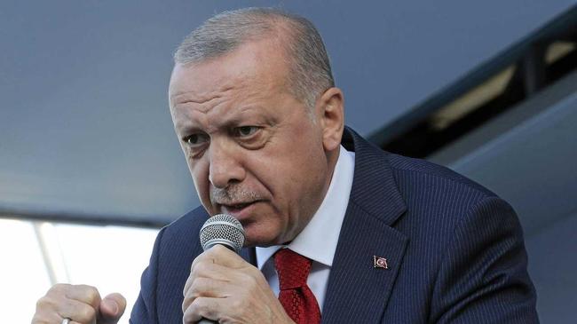 SHAME: Turkey's President Recep Tayyip Erdogan.