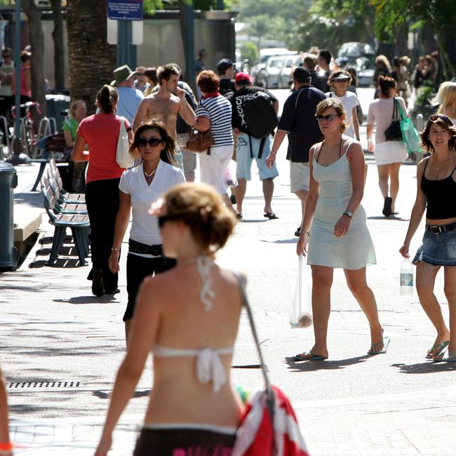 Cavill Avenue, Surfers Paradise which is believed to have the most expensive rent in Australia.