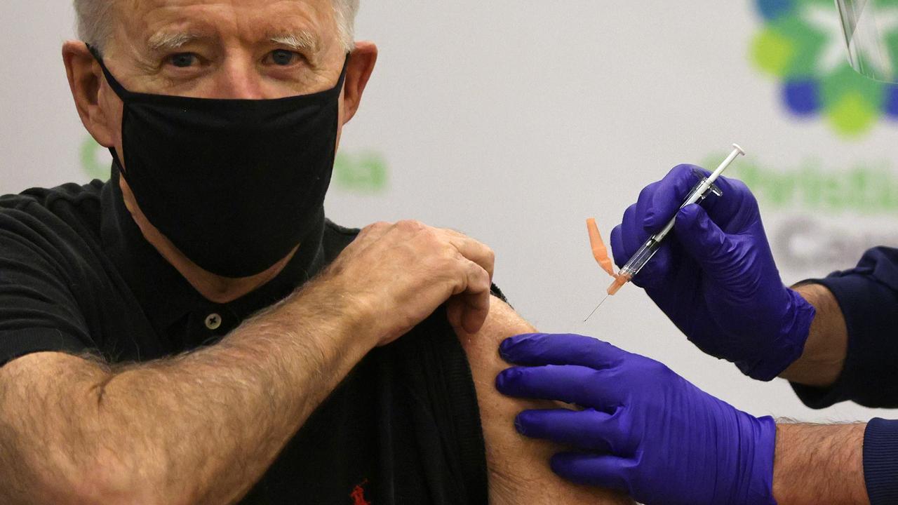 President-elect Joe Biden was given his second shot this morning. Picture: Alex Wong/Getty Images/AFP