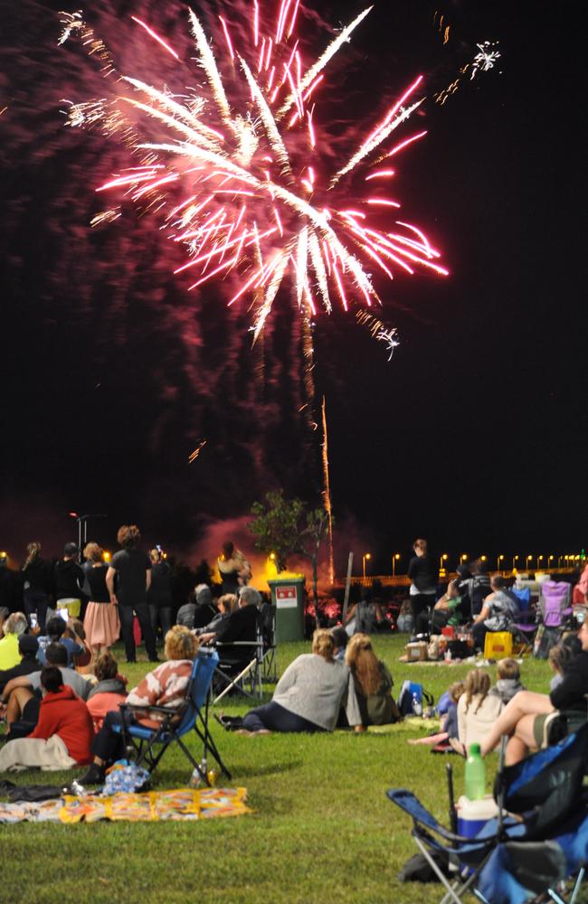 Fireworks featured at Whitsunday Regional Council's Bowen Cyclone Recovery Party at Bowen Soundshell, pictured, as well as the 2021 Multicultural Festival, held at the same location.