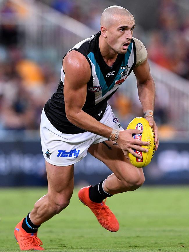 Sam Powell-Pepper was at his best against Brisbane. Picture: Dave Hunt (AAP).