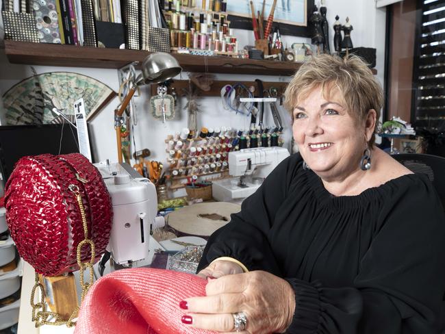 Maree Starkey is a milliner and runs her business Dezignz by Maree. Friday, September 20 2019. (AAP Image/Renae Droop)