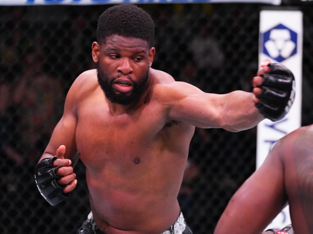 Nigeria’s Kennedy Nzechukwu presents a tough fight for Tafa. Picture: Jeff Bottari/Zuffa LLC via Getty Images