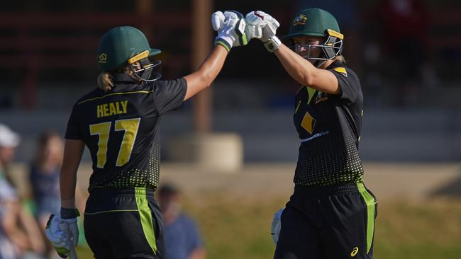 Lanning had the best view in the house as Alyssa Healy smashed the T20 world record.