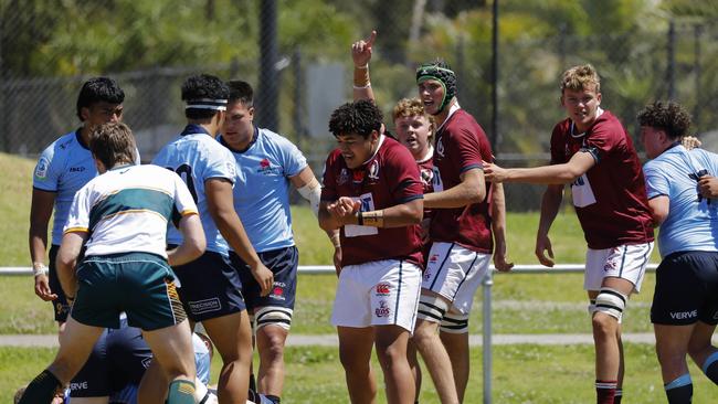 Isaac Rauluni. Round 3 Super Rugby U16 between NSW Waratahs U16 v QLD Reds U16 at Forshaw Rugby Park, Sylvania Waters – Sunday 15th October 2022. Karen Watson