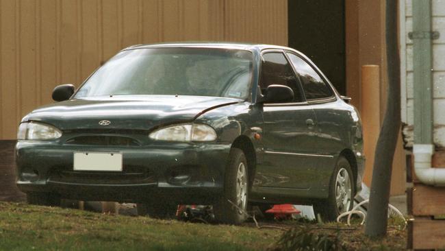 A Hyundai seized by police for forensic testing. Picture: Trevor Pinder