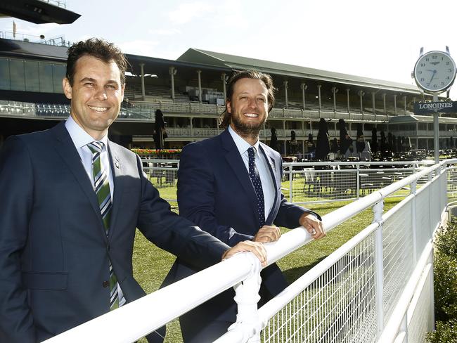 Mike Wood and Stuart Rich at Royal Randwick ahead of The Championships. Picture: John Appleyard