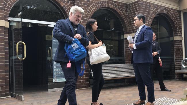 Australian Test cricket great Stuart MacGill leaving Manly Court House.