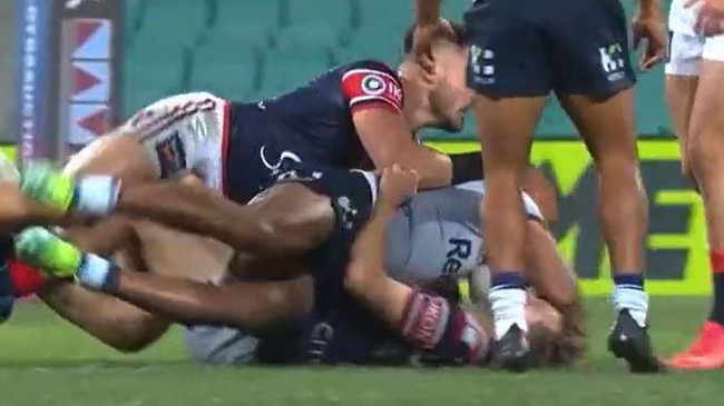 Felise Kaufusi was hammered by critics after escaping suspension for elbowing Roosters rival Sam Walker.