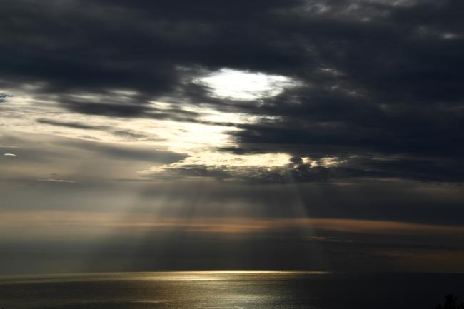 The Mediterranean Sea off the French city of Toulon, near where an underwater detector is hunting for neutrinos