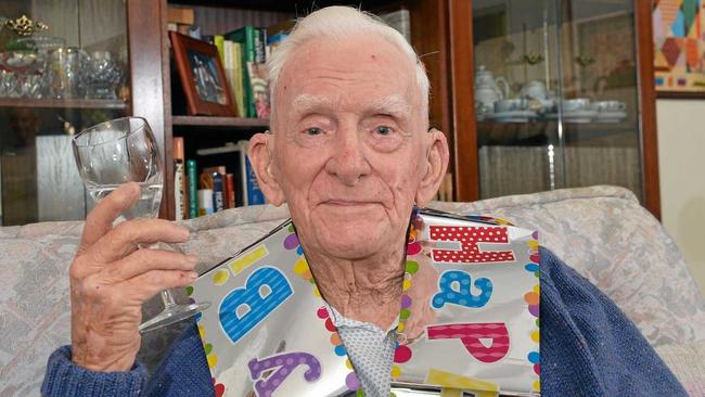 HAPPY BIRTHDAY: Buderim man Bert Davies turned 101 last Friday. Picture: Patrick Woods