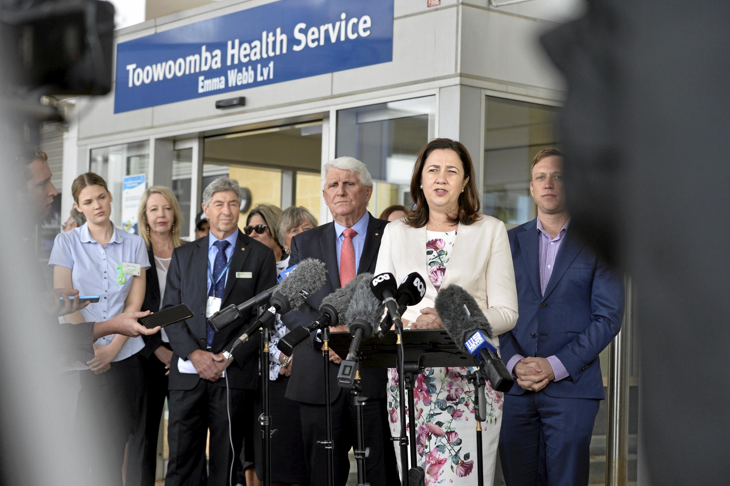 Premier Annastacia Palaszczuk and Minister for Health and Minister for Ambulance Services Dr Steven Miles at Toowoomba Hospital. Cabinet in Toowoomba. September 2018. Picture: Bev Lacey