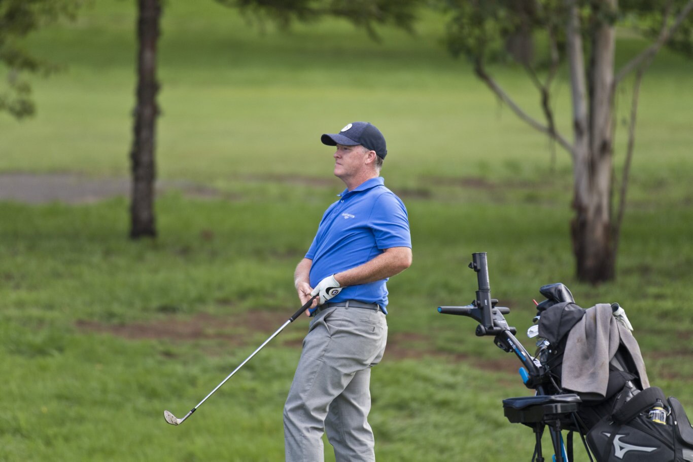 Marcus Fraser plays in the Queensland PGA Championship round two at City Golf Club, Friday, February 14, 2020. Picture: Kevin Farmer