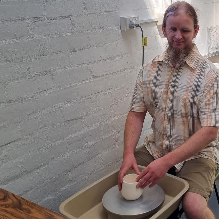 Ben Gritt is now self-employed, running ceramic pottery workshops for others with a disability.