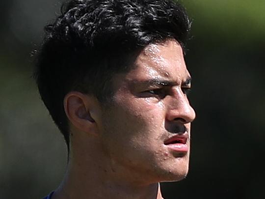 Dylan Brown during Parramatta Eels rugby league training at Old Saleyards Reserve, Parramatta. Picture: Brett Costello