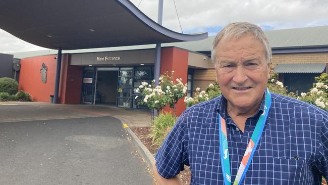 Limestone Coast Local Health Network Chair Grant King outside the Mount Gambier Hospital. Picture: Arj Ganesan