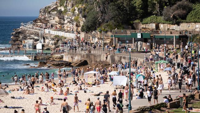 A packed Bronte Beach on September 11. Picture: Julian Andrews