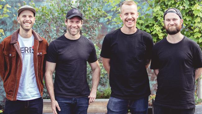 Hobart punk band Luca Brasi, from left, Patrick Marshall, Danny Flood, Tyler Richardson and Thomas Busby. Picture: SUPPLIED