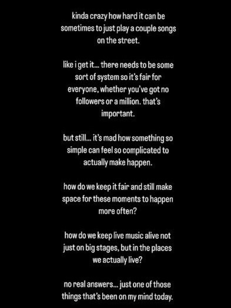 Myles Smith shared a statement about the fiasco to social media. Picture: Instagram