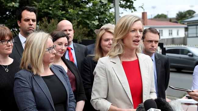 Labor pokies policy release. Rebecca White announces her party's policy on pokies at the Goodwood Community Centre earlier this week. Picture: SAM ROSEWARNE.