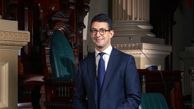 Speaker of the South Australian House of Assembly Dan Cregan presided over the youth parliament. Picture: Emma Brasier