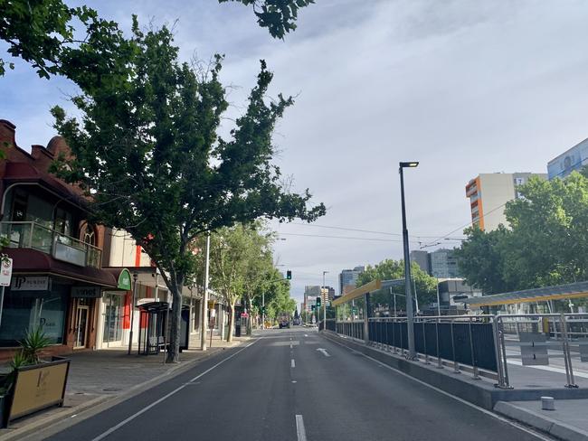 King William Street at 8.15am. Picture: Tricia Watkinson