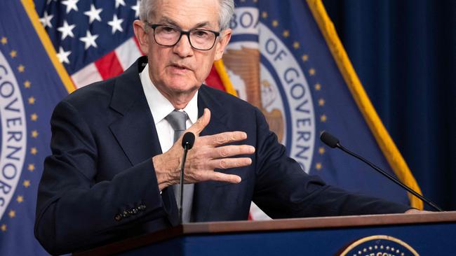 US Federal Reserve chairman Jerome Powell may be finished with rate rises. Picture: Saul Loeb/AFP