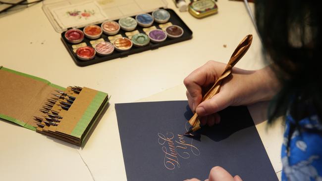 Special calligraphy at Louis Vuitton at the Westfield Valley Fair