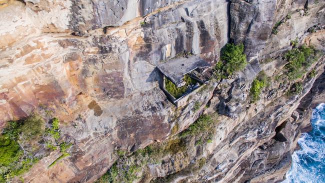 The tunnel is located halfway down the cliff face at Vaucluse. Picture: Joanne Stephan