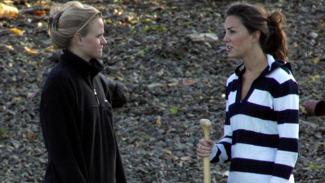 Emma Saylewith the Duchess of Cambridge at a charity rowing event in 2007.