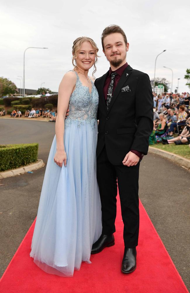 Daneisha De La Geurra and Broc Hone at Highfields State Secondary College. Picture: Patrick Woods.