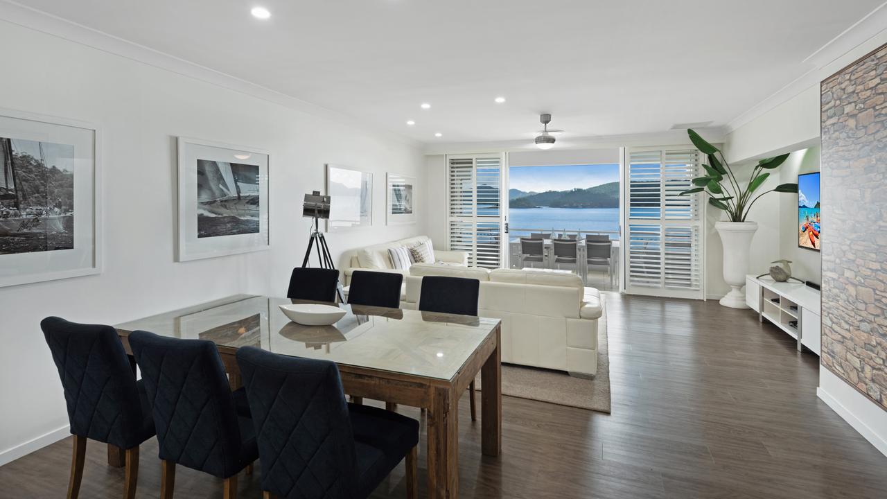 The Hamilton Island apartment features views over Catseye Beach. Picture: Neil Piddick