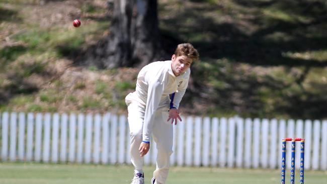 Marist College Ashgrove bowler Baxter White. Picture, John Gass