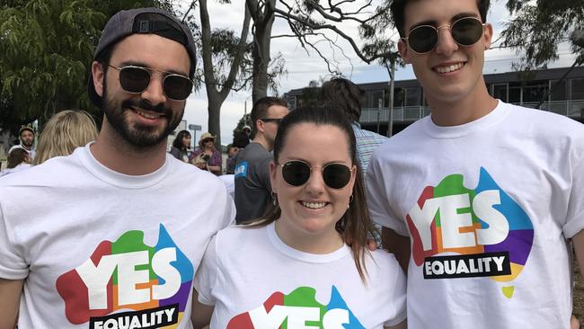 Gay marriage opponents have spent twice as much as the Yes campaign on television advertising despite claiming they would be fighting a “David versus Goliath battle”. Picture: AAP