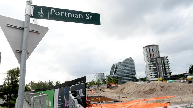 Portman St, Zetland is home to numerous new developments which will increase pressures for space. Picture: Jeremy Piper