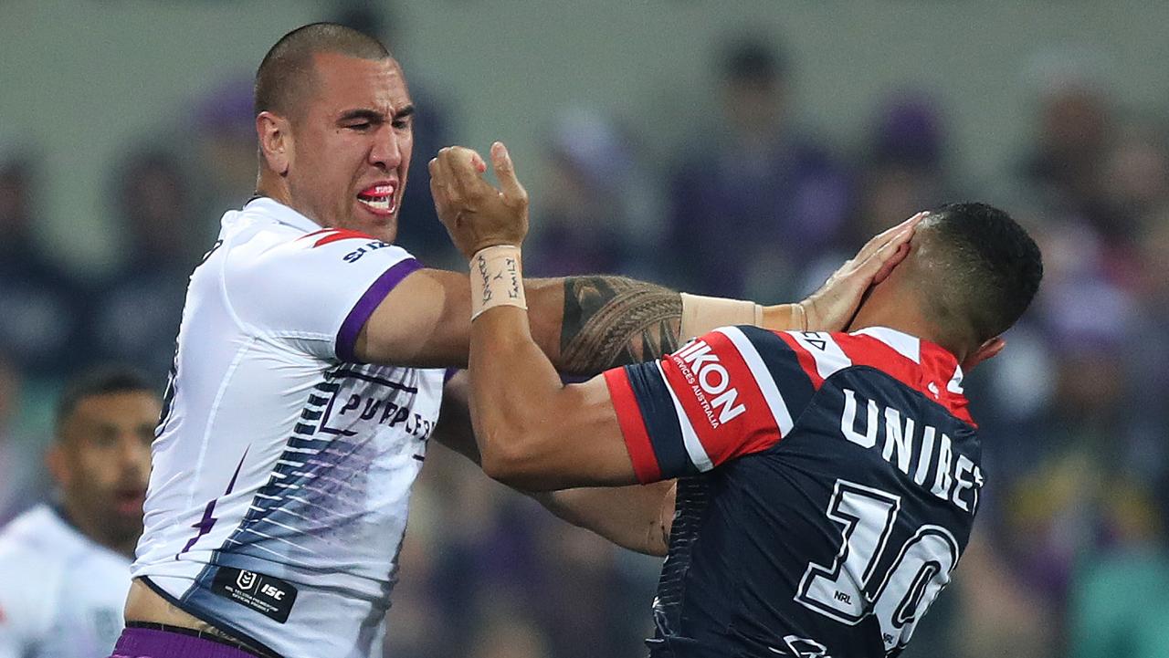 Nelson Asofa-Solomona has challenged Darcy Lussick to take him on in a fight. Picture: Brett Costello