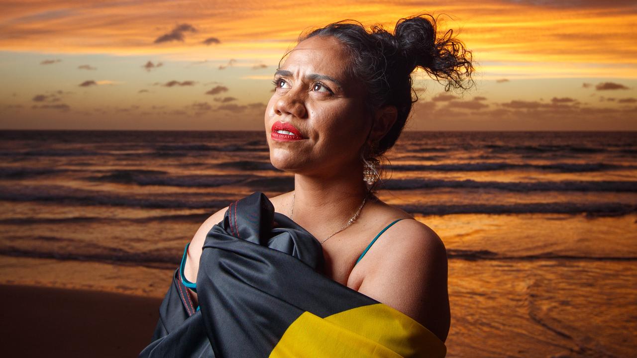 Natasha Wanganeen, an AFI award-winning actress pictured in Glenelg on January 18, 2022. Picture Matt Turner.