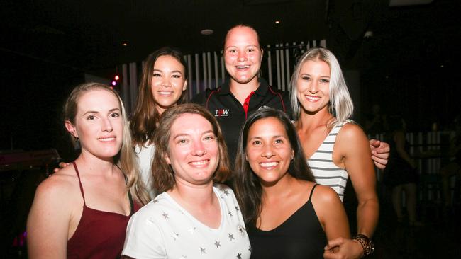 PIER BAR: Emma Fletcher, Lydia Yong, Ria Collie, Chelsea De Angeli, Kylie Sabatino and Natalia Fichera