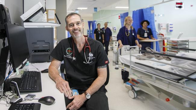 Dr Andy Ratchford at the Northern Beaches Hospital in Frenchs Forest. Picture: Tim Pascoe