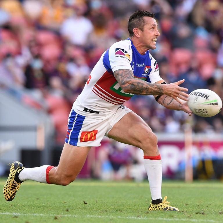 If Mitchell Pearce can’t bring finals success to the Knights he may find himself finishing his career elsewhere. Picture: Matt Roberts/Getty Images