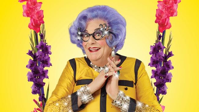 Barry Humphries as Dame Edna Everage.