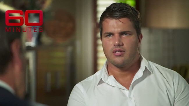 Gable Tostee has lodged a discrimination case against The Star, alleging he was discriminated against because of his sex after the casino operator banned him following an alleged strangulation incident. Picture: 60 Minutes/Channel 9